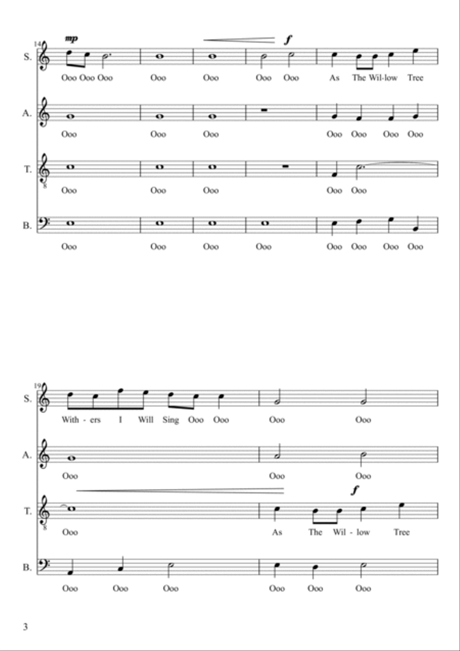 As The Willow 4-Part scores gallery preview page 3
