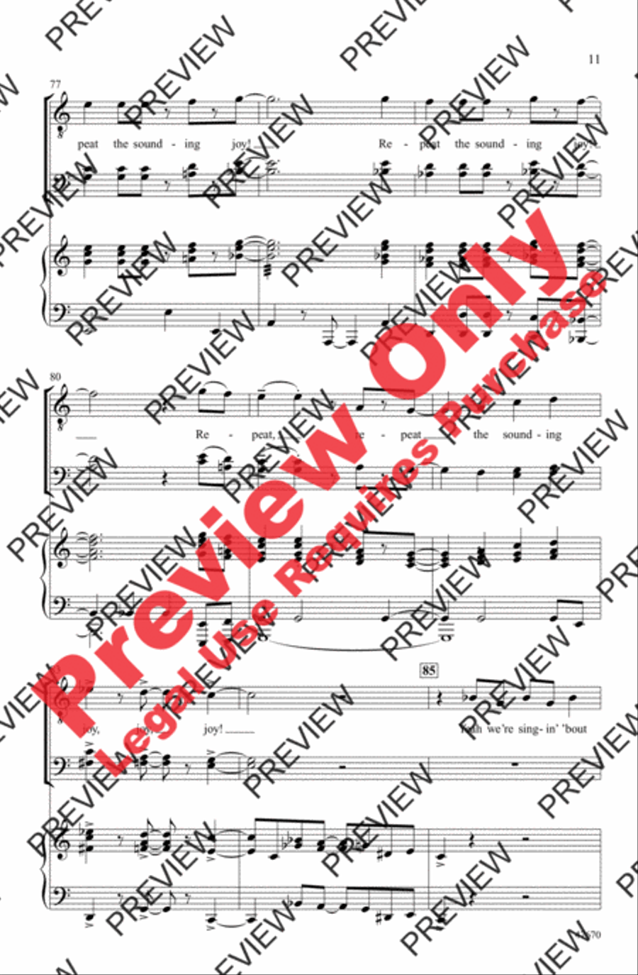 Joy to the World! Men's Choir scores gallery preview page 11