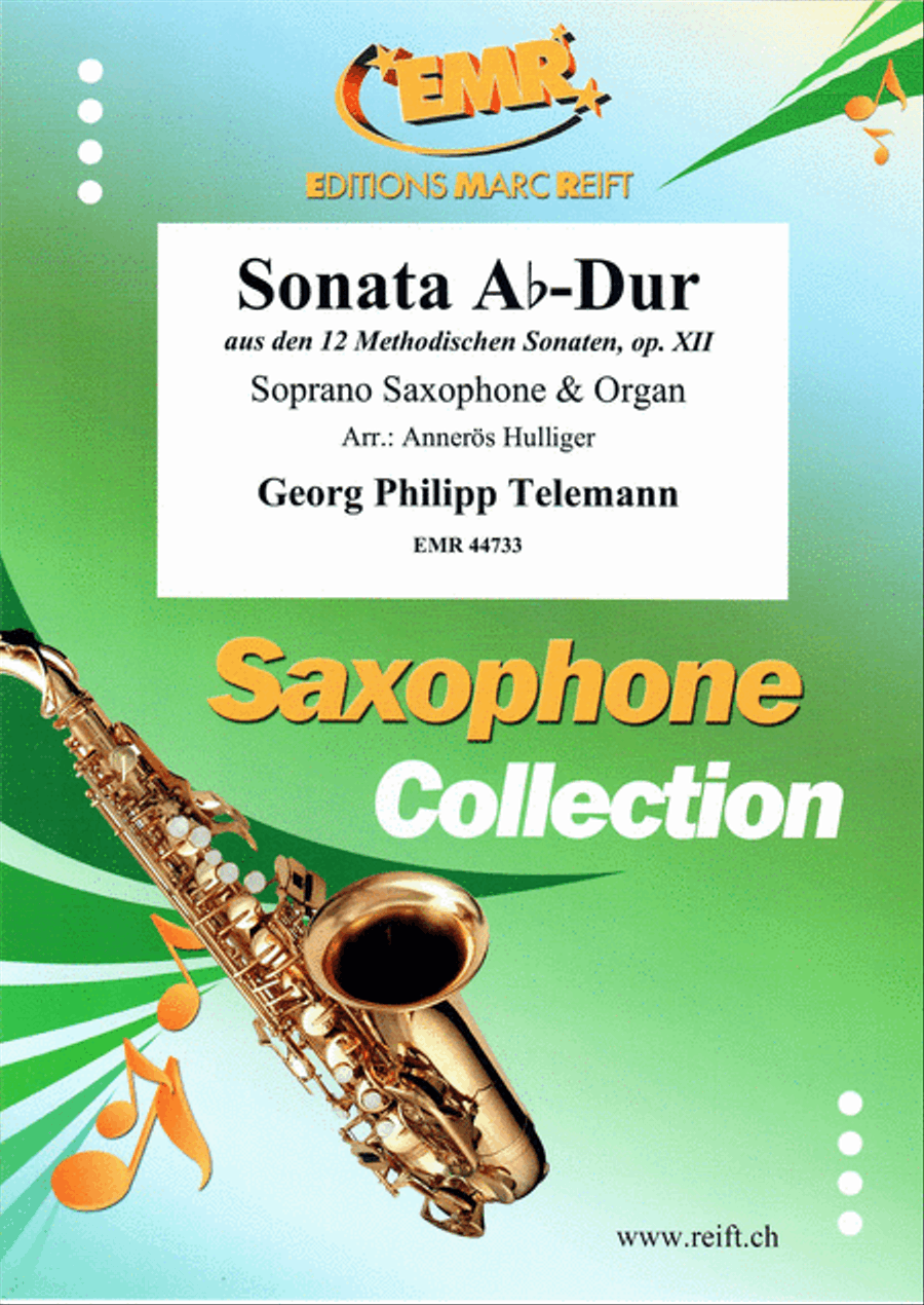 Sonata Ab-Dur Soprano Saxophone scores gallery preview page 1