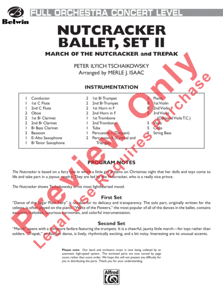 Nutcracker Ballet, Set II (March of the Nutcracker and Trepak)
