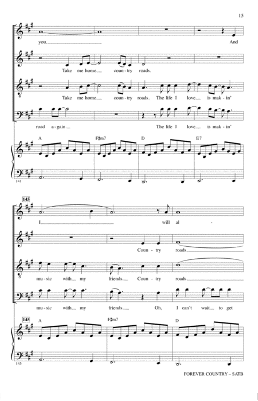 Forever Country 4-Part scores gallery preview page 14