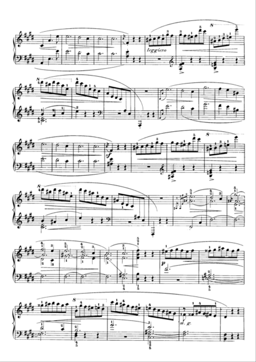 Chopin- Scherzo No. 4 in E Major, Op. 54 Piano Solo scores gallery preview page 3