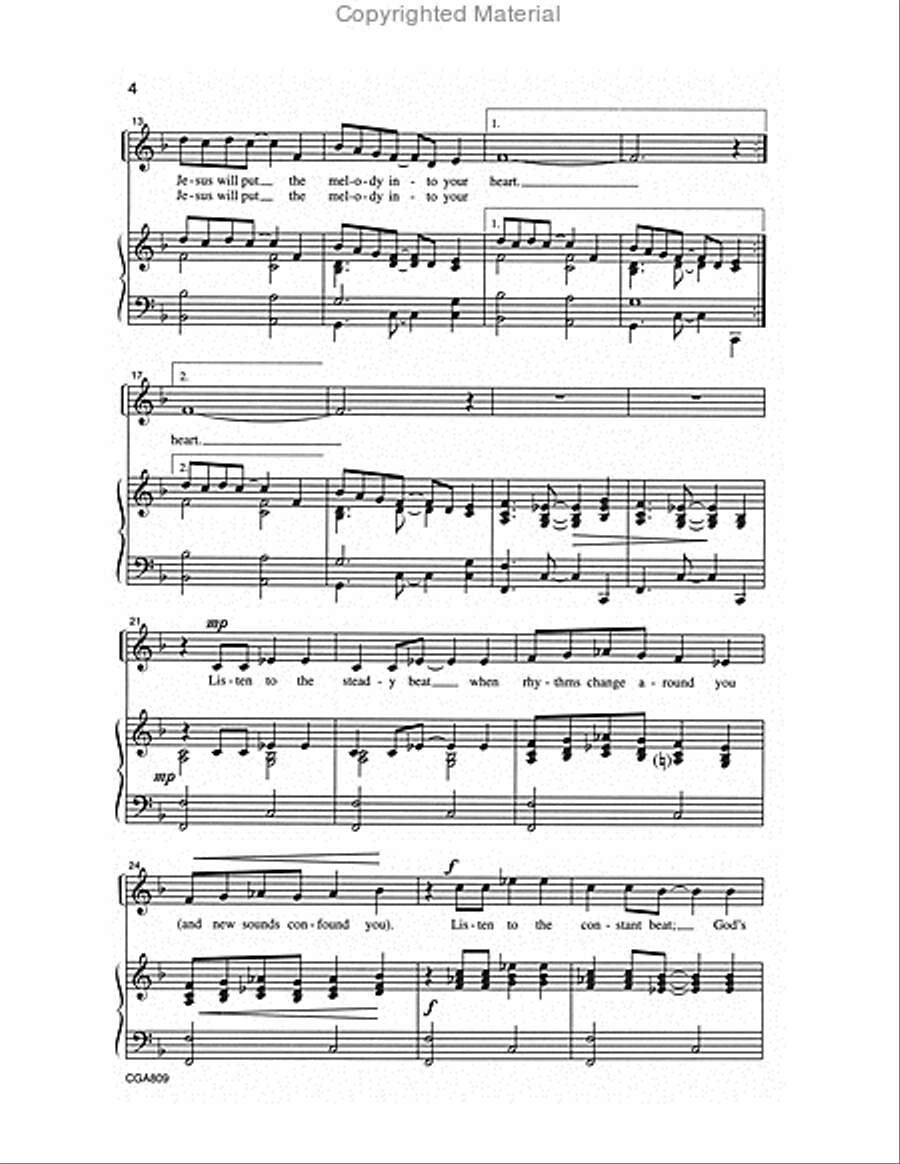 Make Your Life a Song to God Unison Choir scores gallery preview page 3
