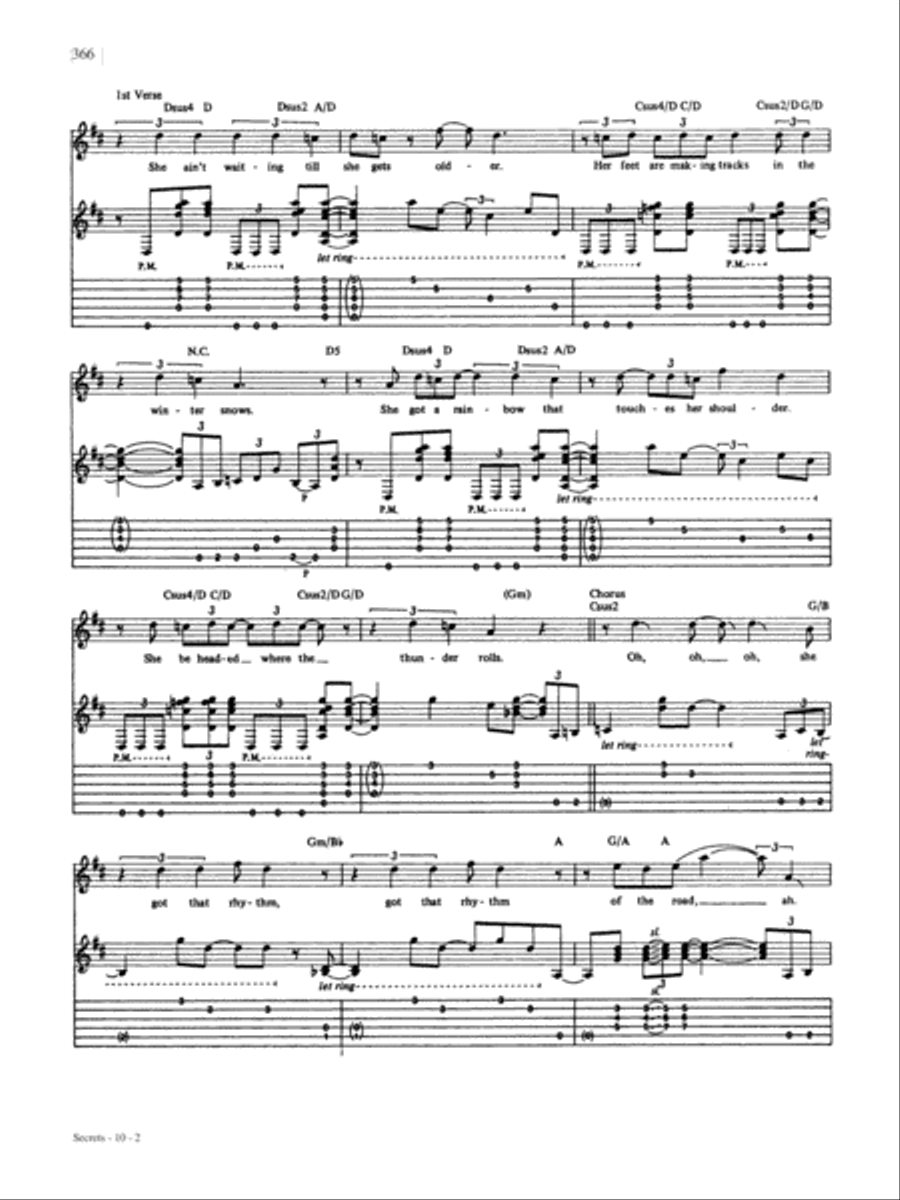 Secrets Guitar Tablature scores gallery preview page 2