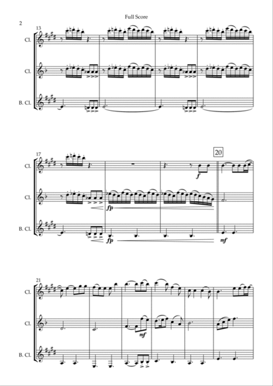 Touch The Sky Touch The Sky Clarinet Trio scores gallery preview page 2