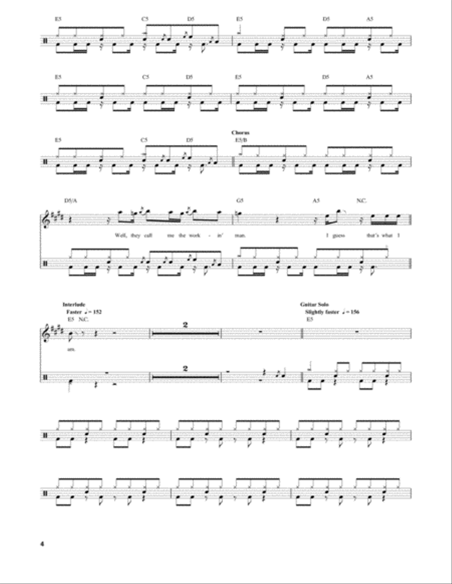 Working Man Drum Set scores gallery preview page 4