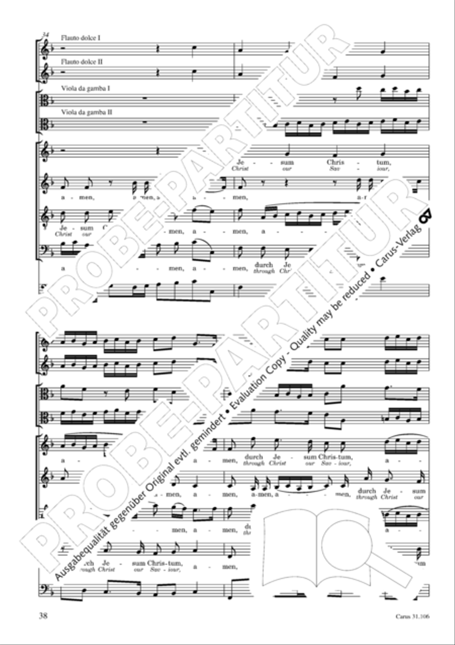 God's own time is the time appointed (Gottes Zeit ist die allerbeste Zeit) 4-Part scores gallery preview page 39