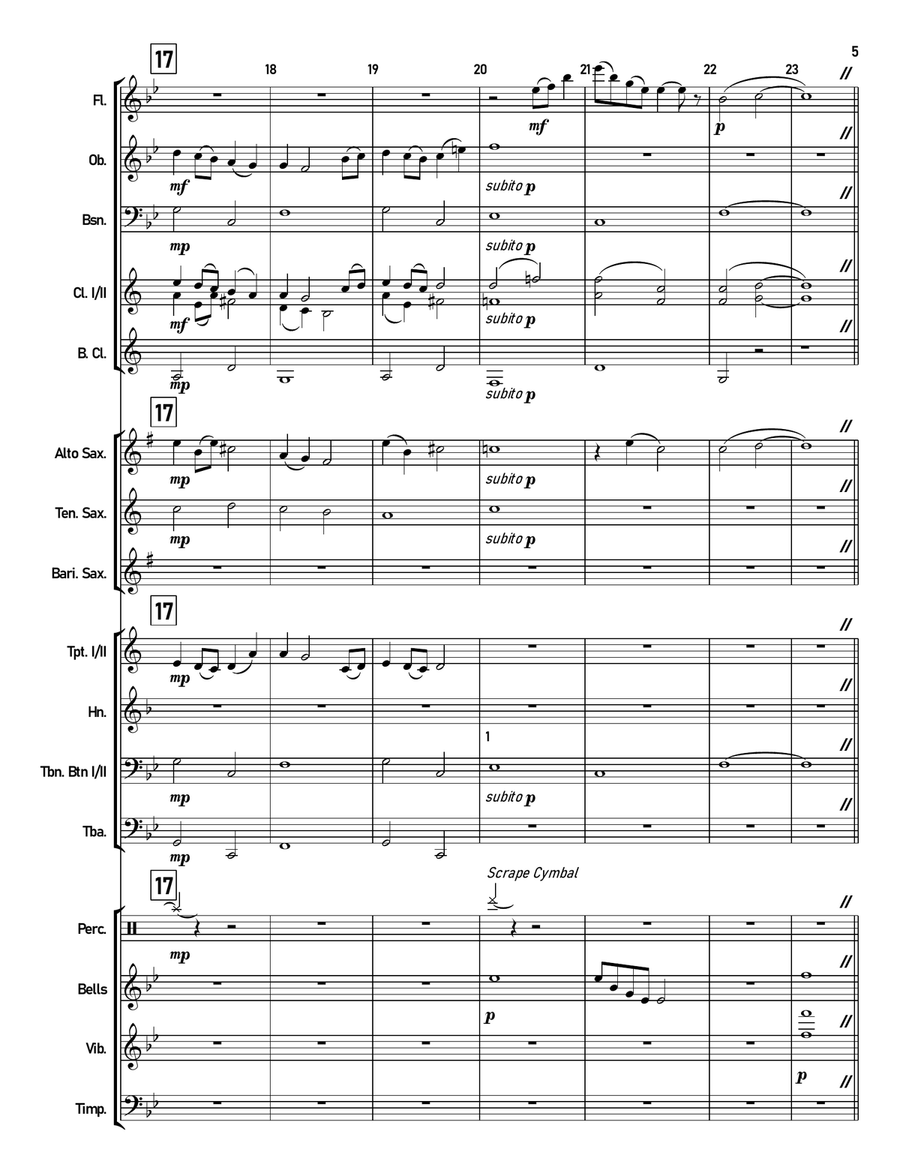 A Tender Feeling Concert Band scores gallery preview page 6