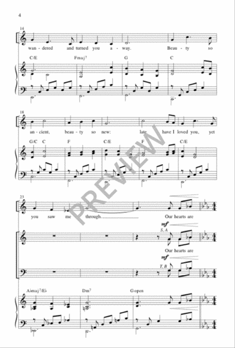 Our Hearts Are Restless 4-Part scores gallery preview page 3