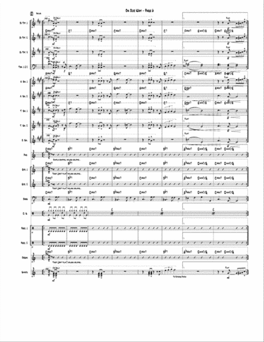 On Our Way Jazz Ensemble scores gallery preview page 6