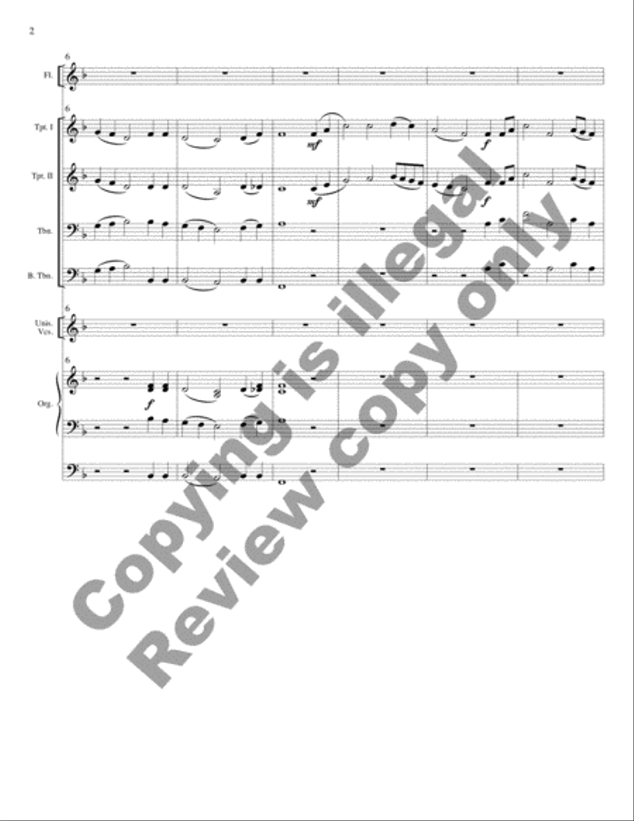 A Festive Hymn Setting on Beach Spring Unison Choir scores gallery preview page 11
