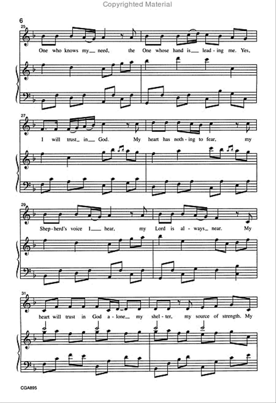 I Will Trust in God Unison Choir scores gallery preview page 5