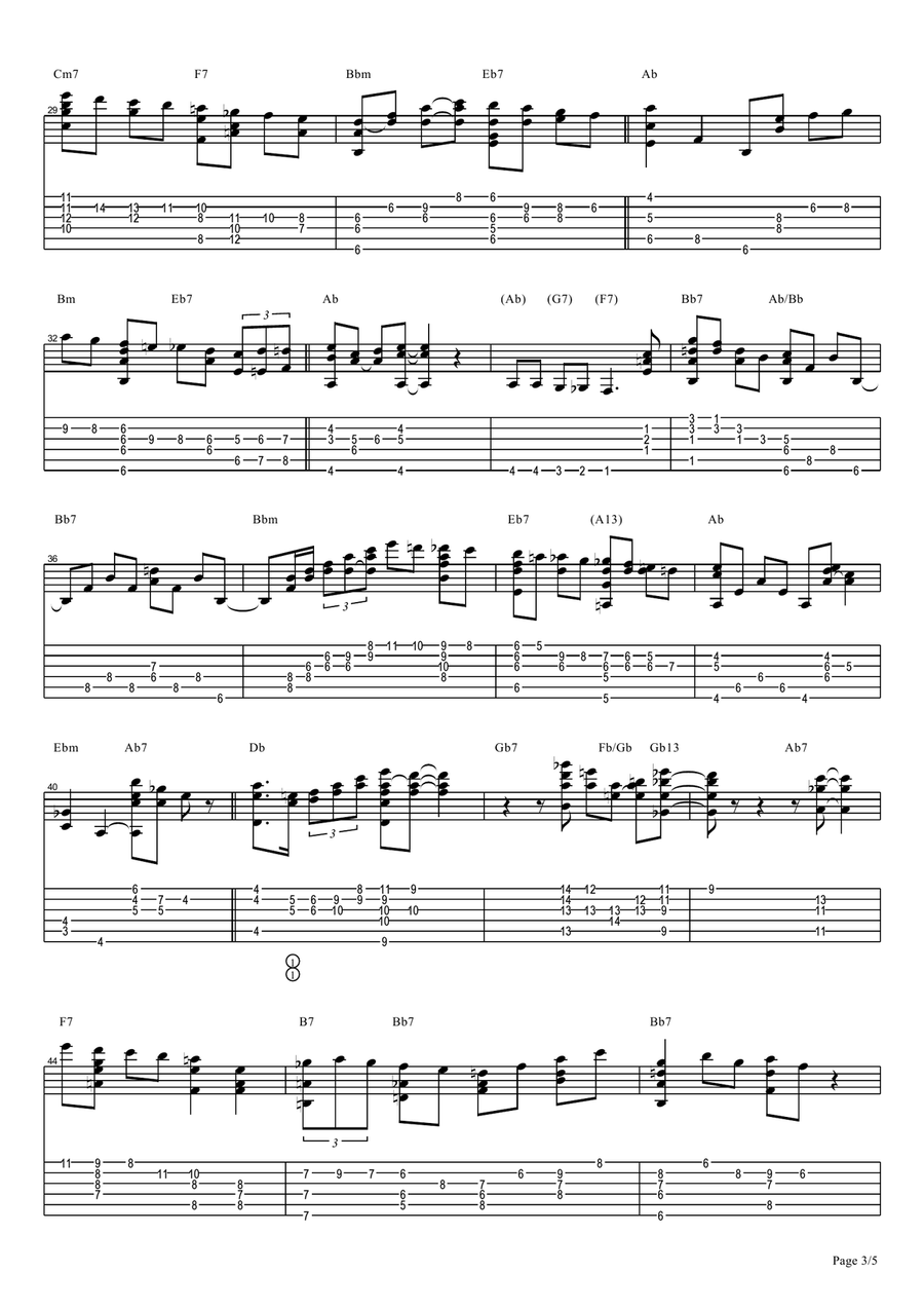 Donna Lee Electric Guitar scores gallery preview page 3