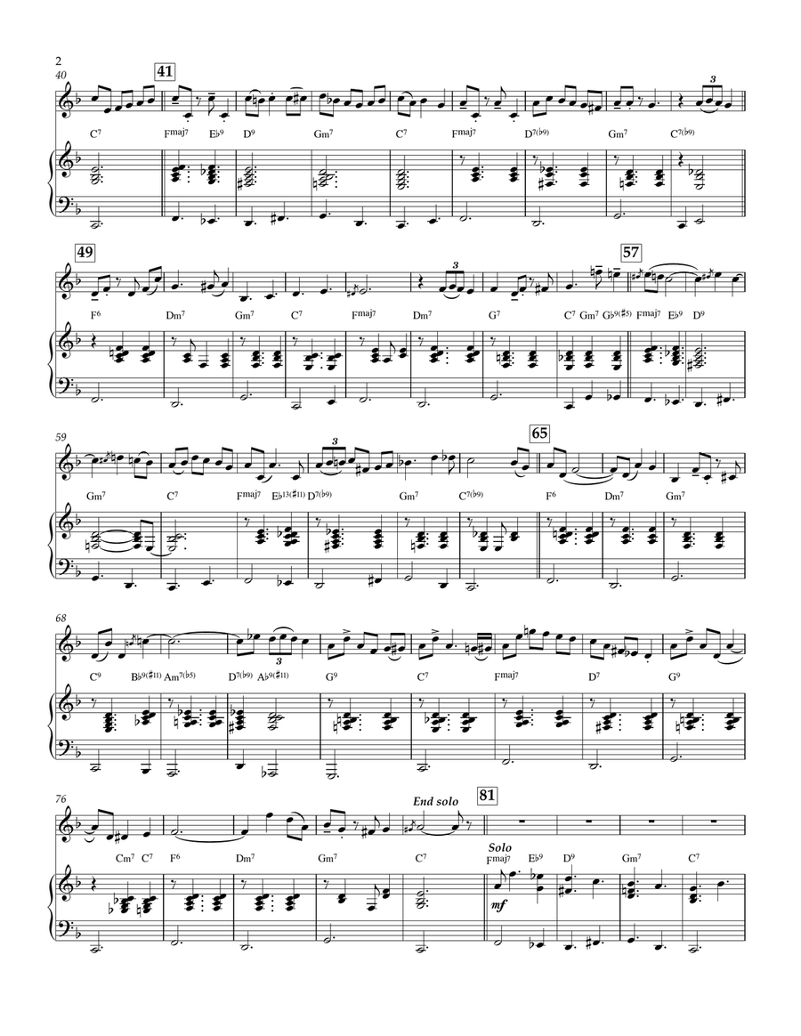 The Christmas Waltz Violin Solo scores gallery preview page 2