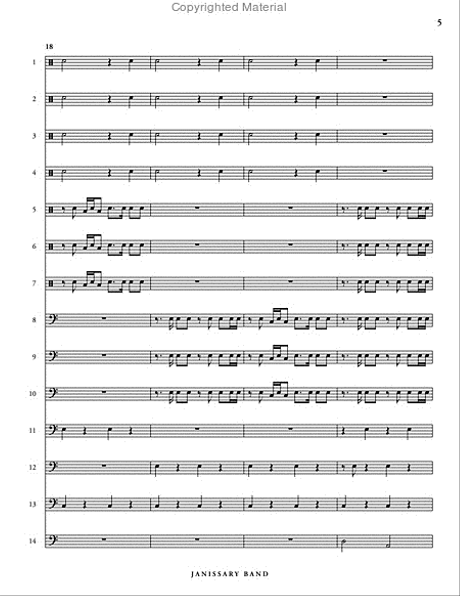 Janissary Band Percussion Ensemble scores gallery preview page 6