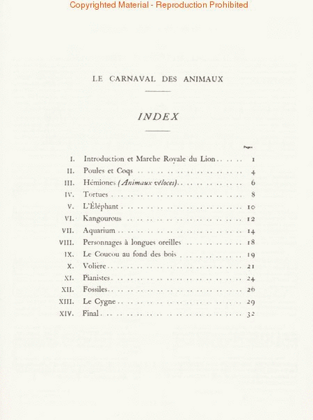 Le Carnaval des Animaux (Carnival of the Animals)
