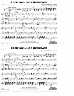 Rock You Like A Hurricane (arr. Conaway/Finger) - F Horn