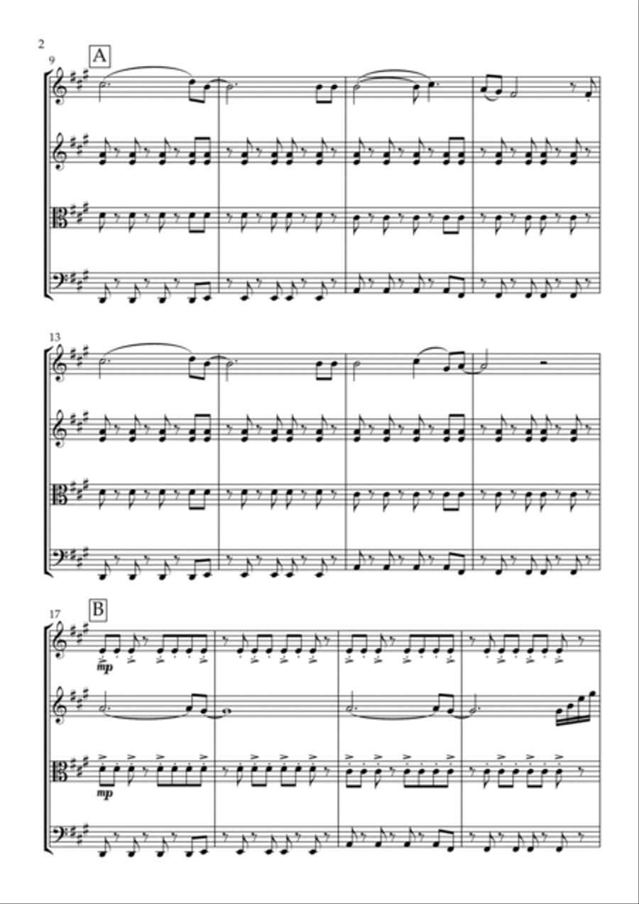 Viva La Vida String Quartet scores gallery preview page 5