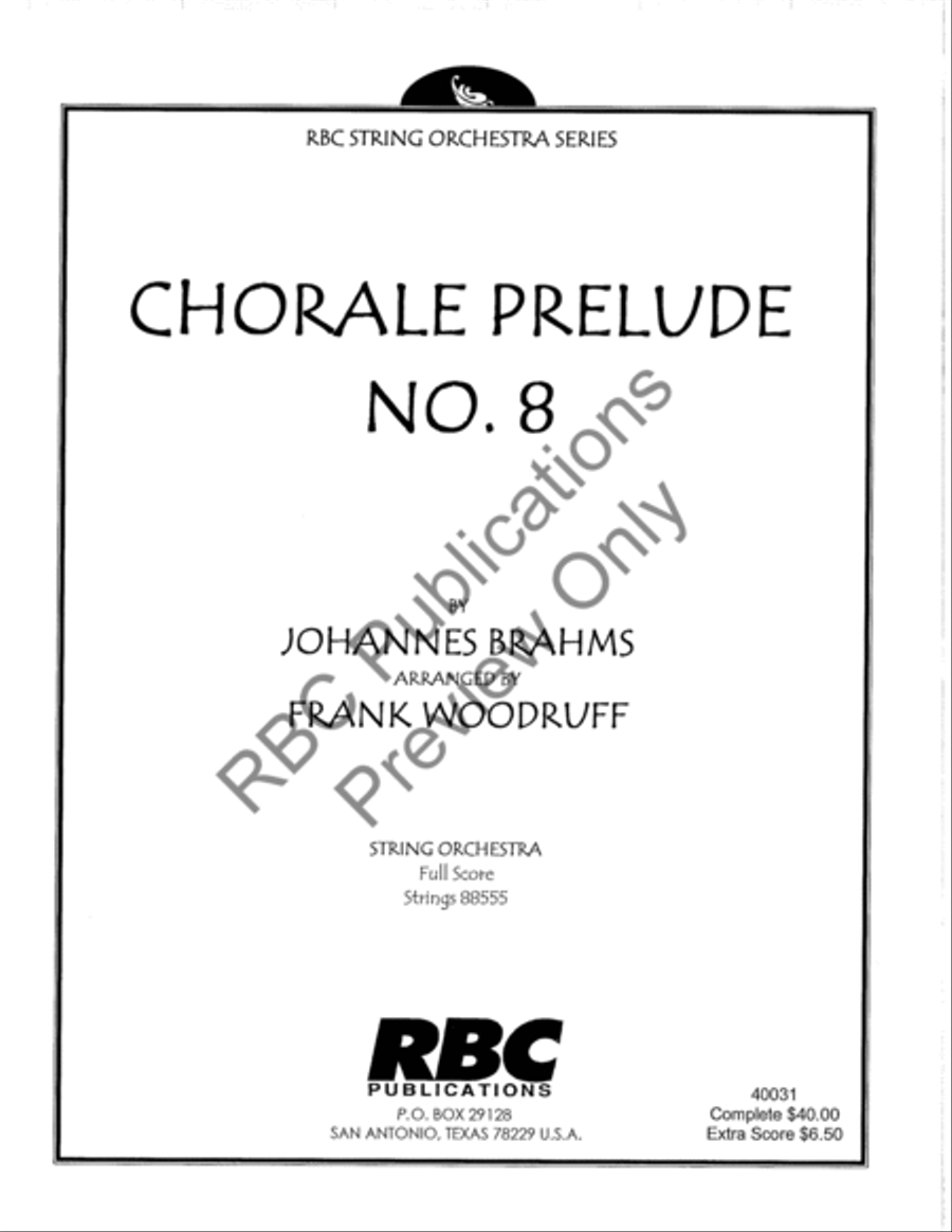 Chorale Prelude #8 (Score) String Orchestra scores gallery preview page 2