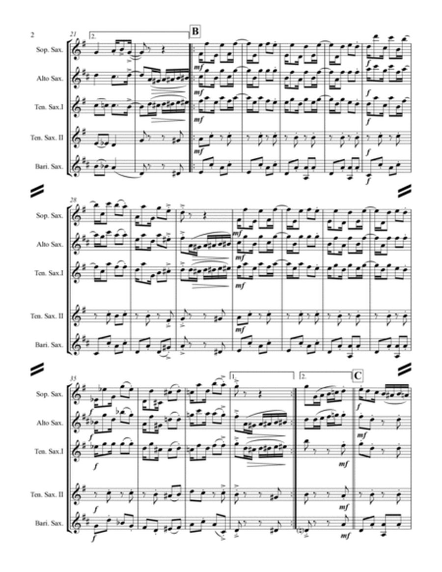 Joplin - “Pineapple Rag” (for Saxophone Quintet SATTB) image number null