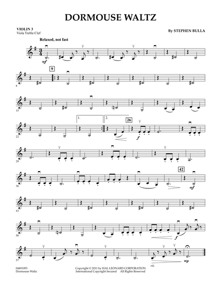 Dormouse Waltz - Violin 3 (Viola Treble Clef)
