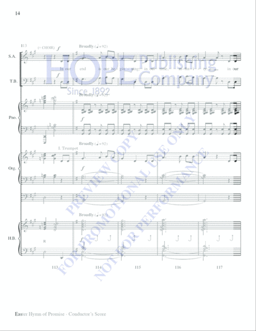 Easter Hymn of Promise Easter Hymn of Promise Choir scores gallery preview page 13