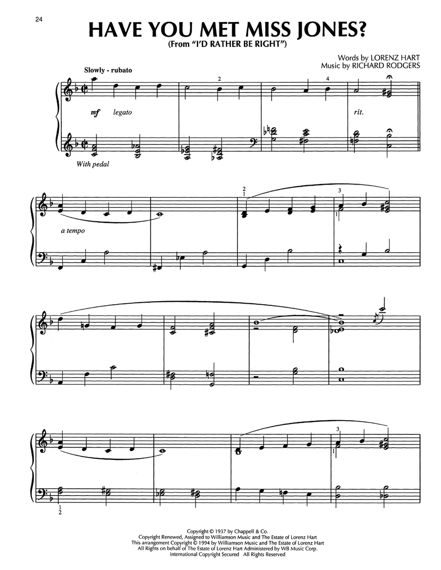 Have You Met Miss Jones? (from I'd Rather Be Right) (arr. Bill Boyd) Piano Solo scores gallery preview page 1