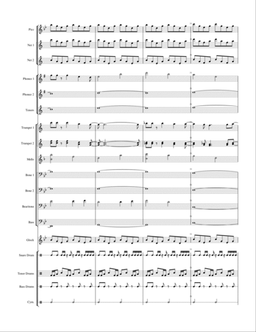 The One That Got Away Marching Band scores gallery preview page 6