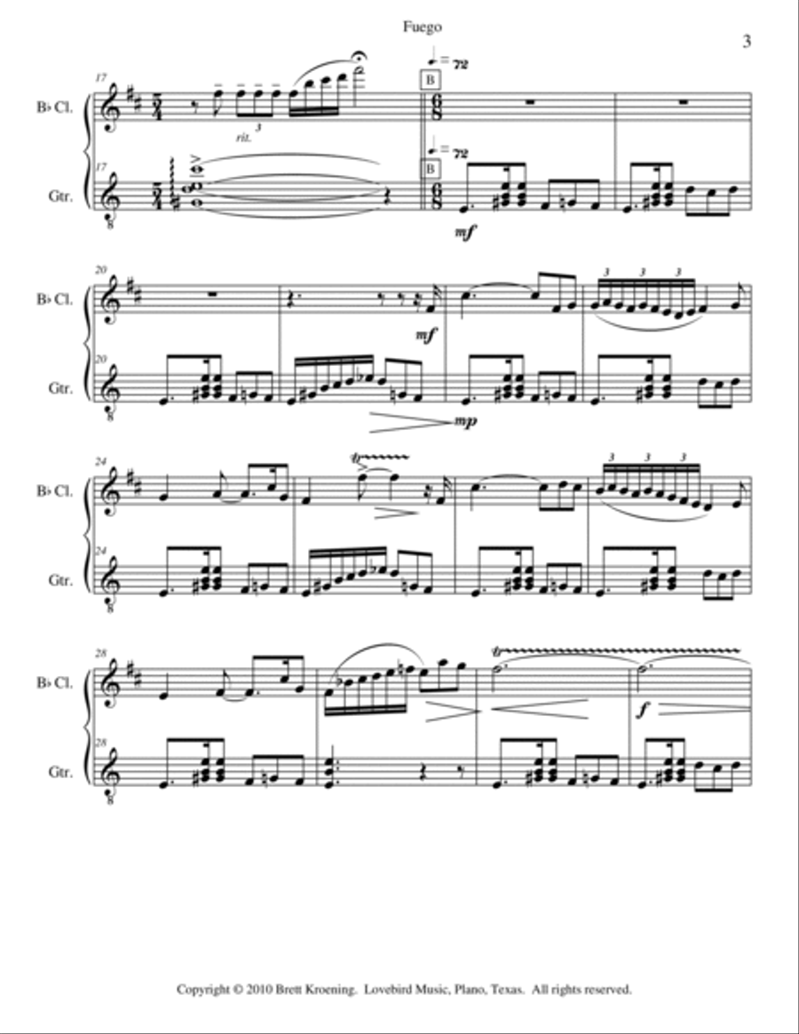 Fuego Clarinet scores gallery preview page 7