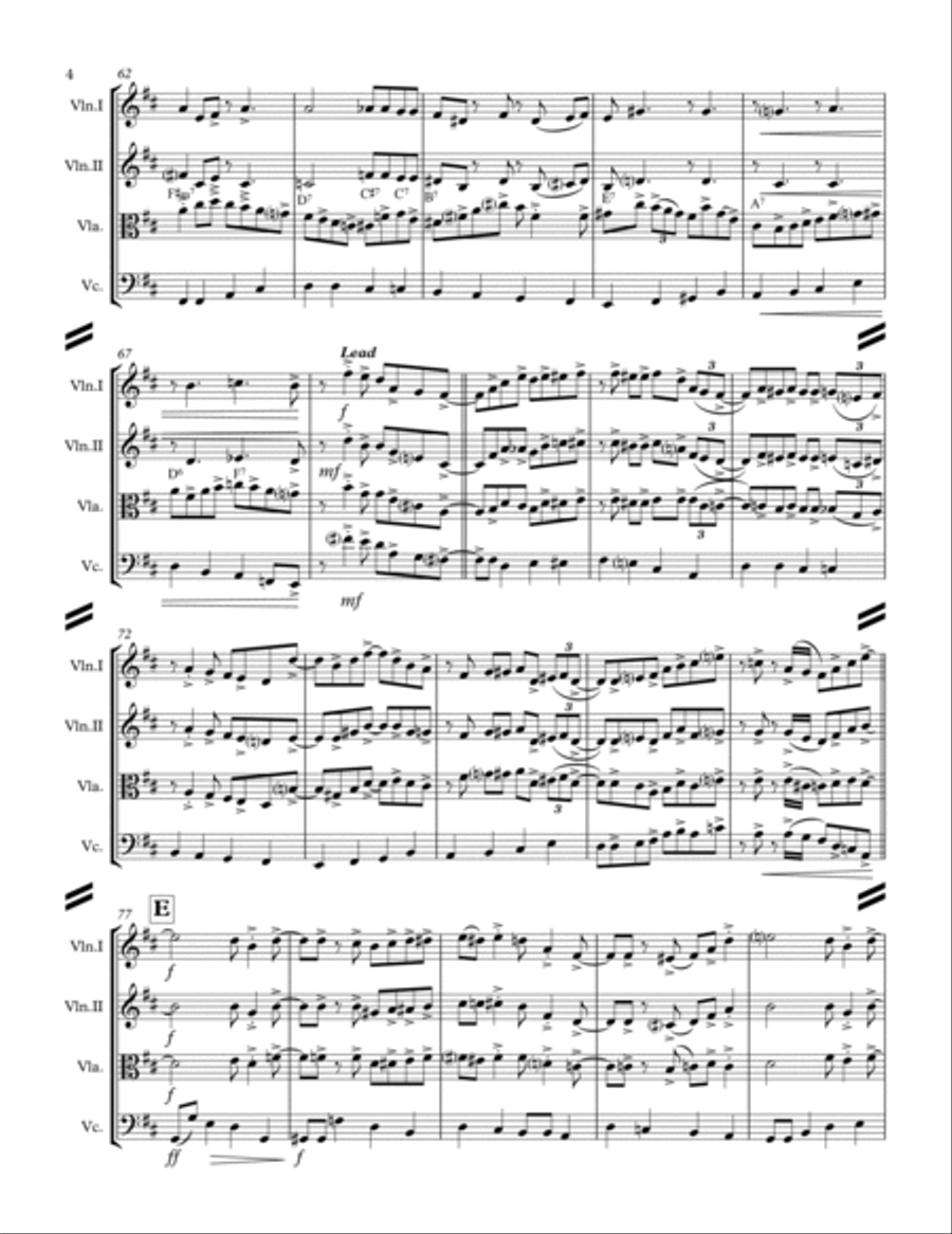 Don't Get Around Much Anymore String Quartet scores gallery preview page 5