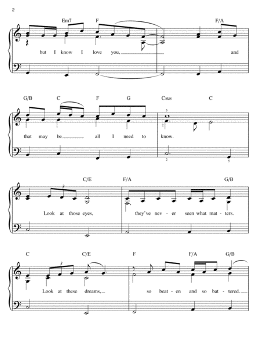 Don't Know Much Easy Piano scores gallery preview page 2