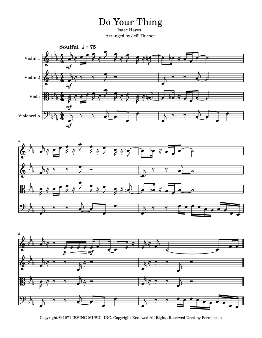 Do Your Thing String Quartet scores gallery preview page 2