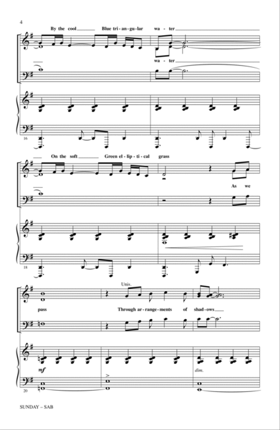 Sunday Sunday 3-Part scores gallery preview page 3