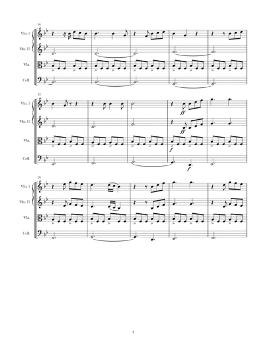 You Are The Reason You Are The Reason String Quartet scores gallery preview page 2