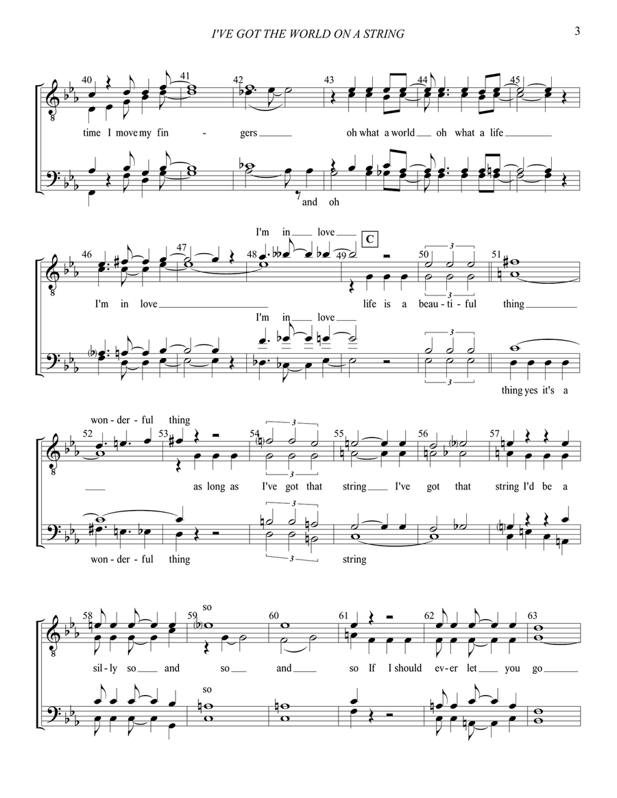 I've Got The World On A String TTBB scores gallery preview page 4