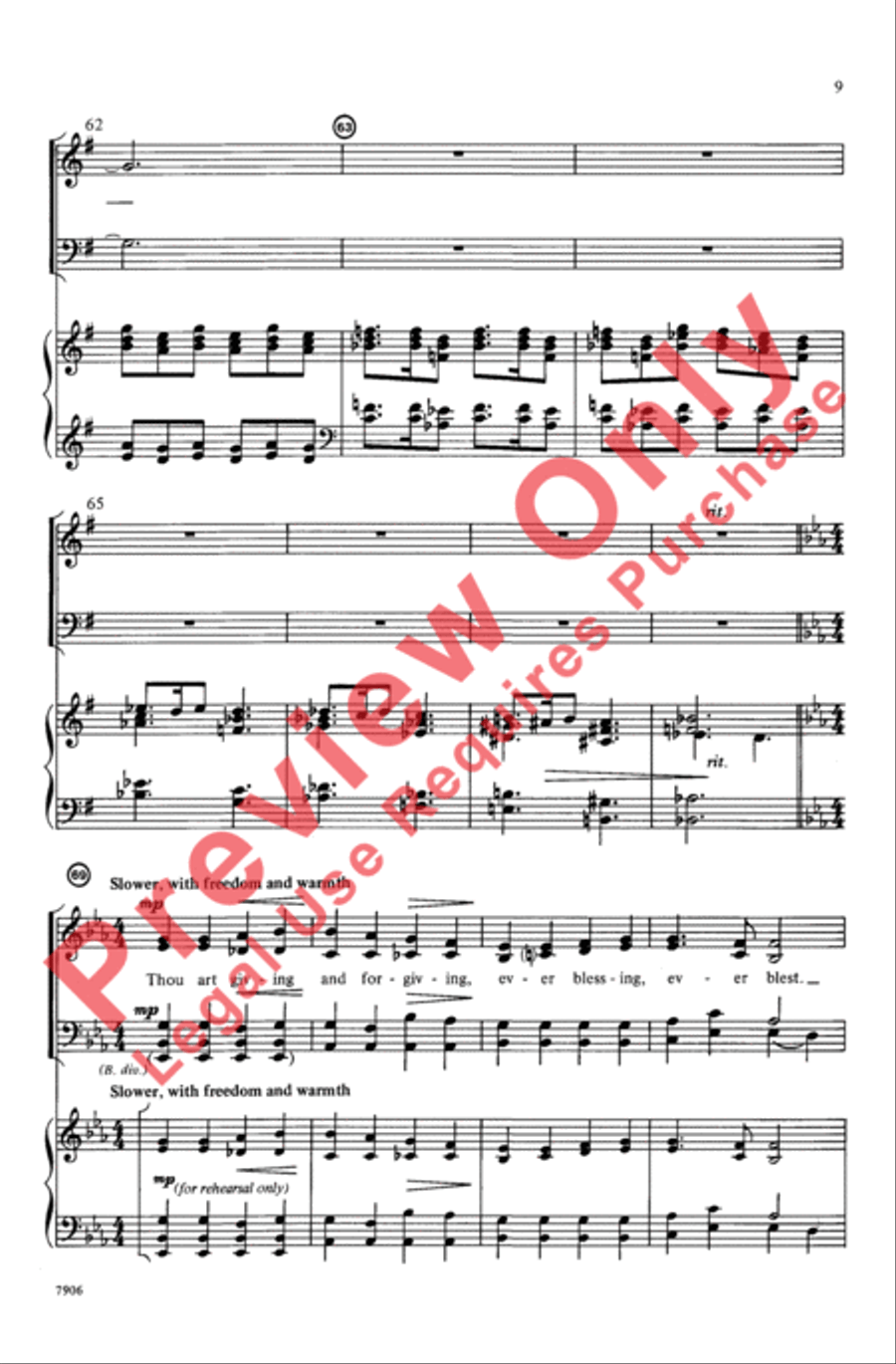 Joyful, Joyful, We Adore Thee 4-Part scores gallery preview page 8