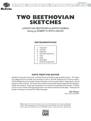 Two Beethovian Sketches: Score