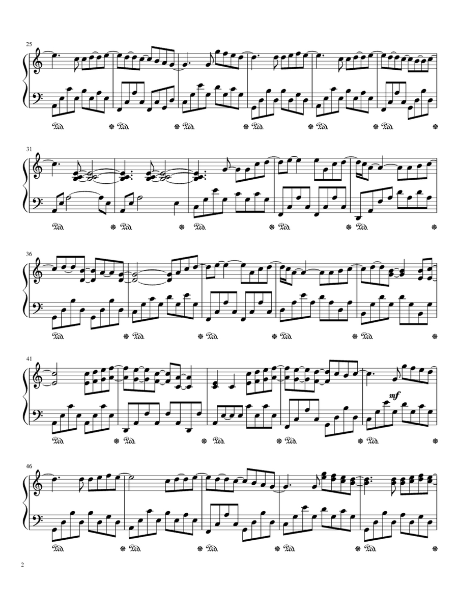 Right Here Waiting Easy Piano scores gallery preview page 2