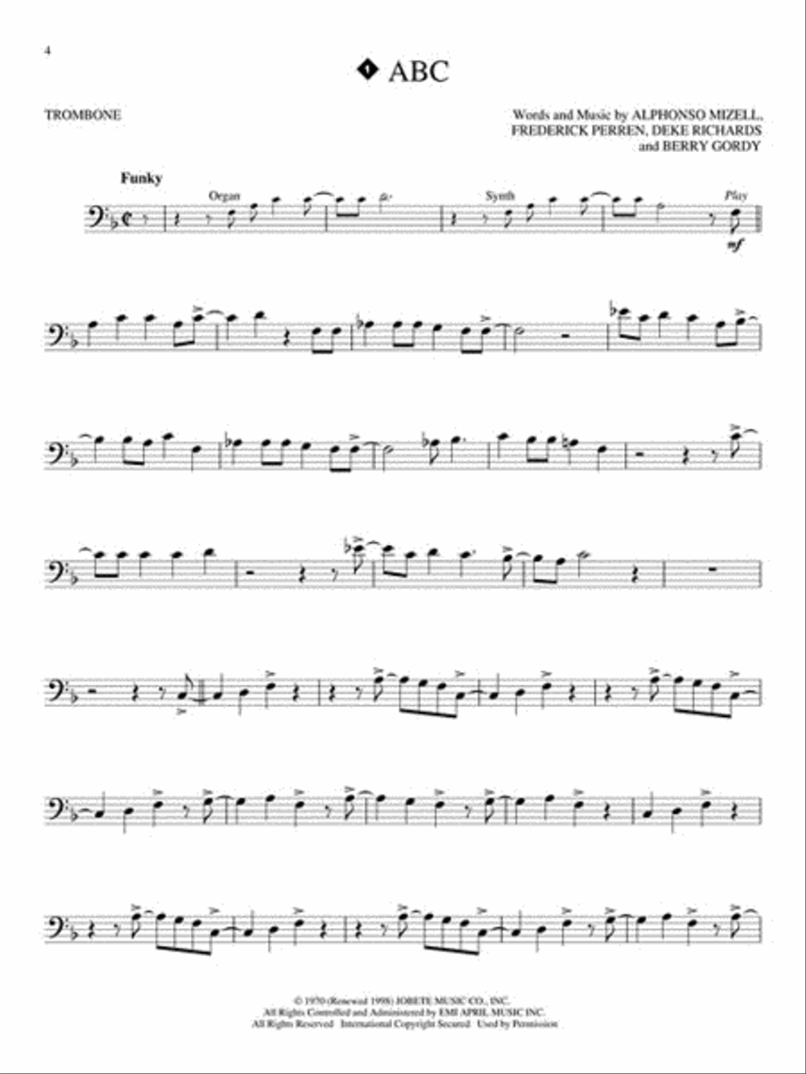 Motown Classics - Instrumental Play-Along Series Trombone Solo scores gallery preview page 3