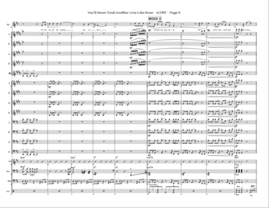 You'll Never Fond Another Love Like Mine Jazz Ensemble scores gallery preview page 6