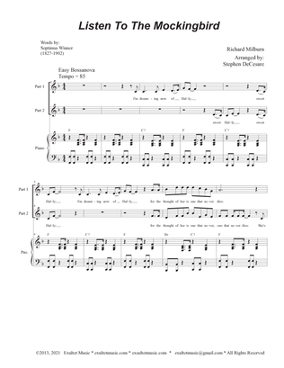 Book cover for Listen To The Mockingbird (2-part choir)