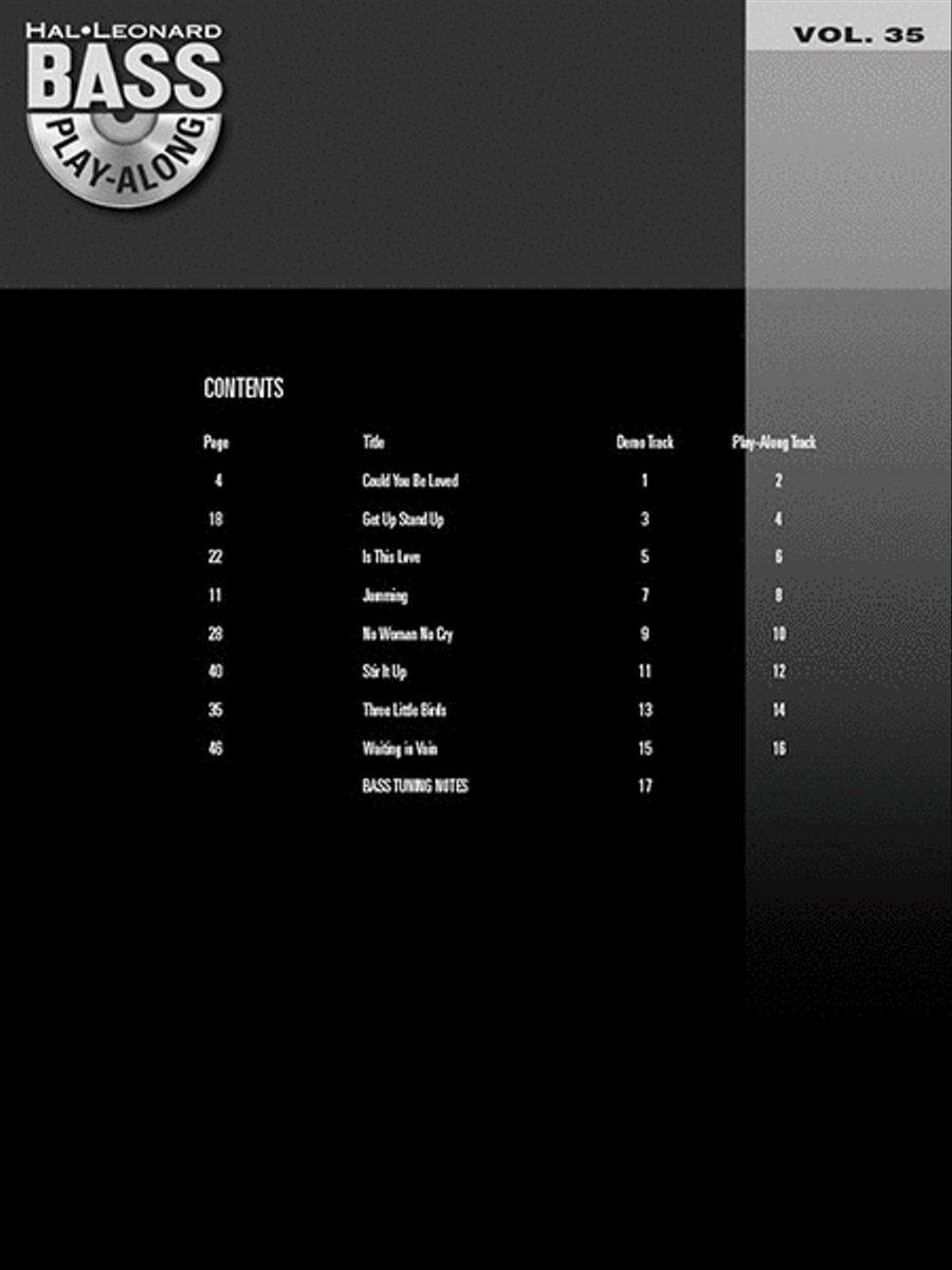 Bob Marley Bob Marley Bass Guitar Tablature scores gallery preview page 2