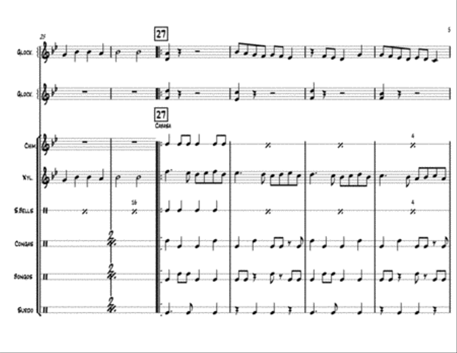 Ding Dong Blissfully! Percussion Ensemble scores gallery preview page 5