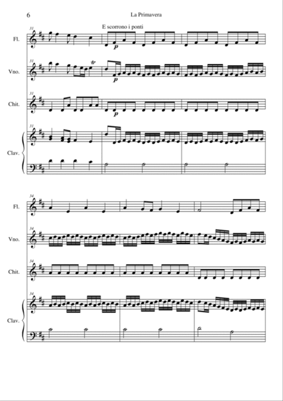 La primavera Small Ensemble scores gallery preview page 6