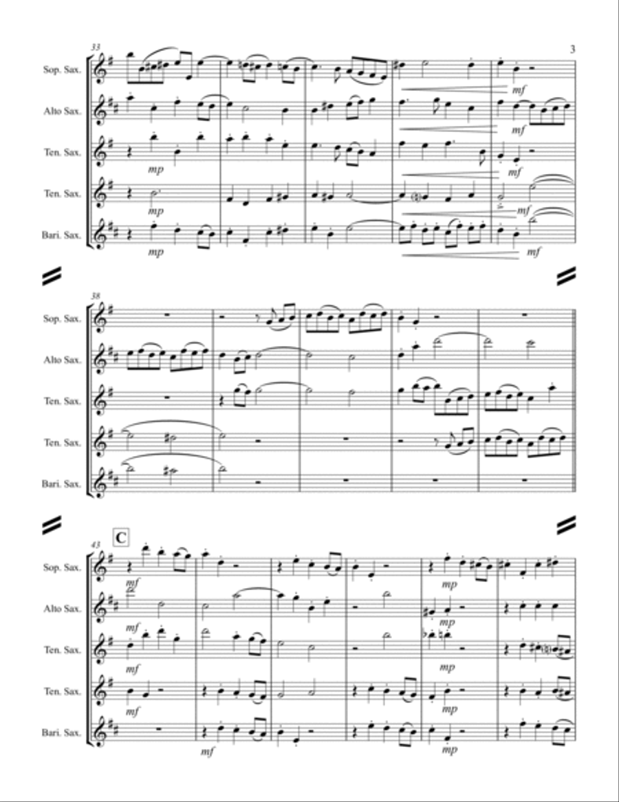 Handel - Overture - Sinfonia from Messiah (for Saxophone Quintet SATTB) Handel - Overture - Sinfonia from Messiah (for Saxophone Quintet SATTB) Saxophone Quintet scores gallery preview page 4