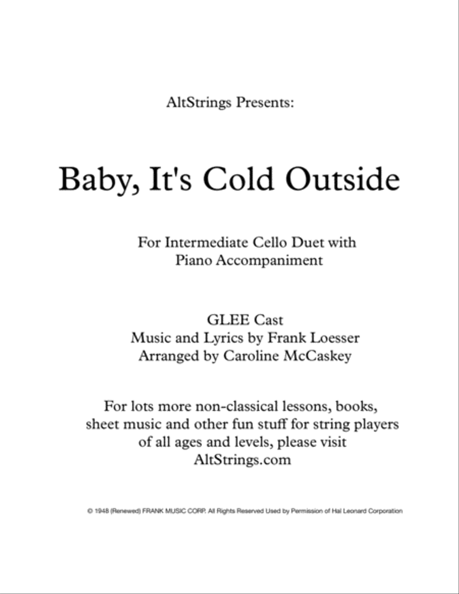 Baby, It's Cold Outside String Duet scores gallery preview page 1