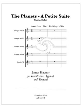 Book cover for The Planets - A Petite Suite for Double Brass Quintet and Timpani
