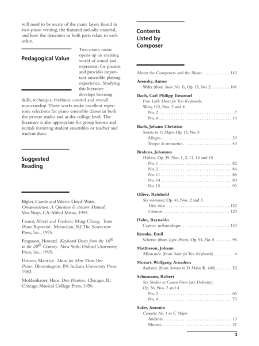 Essential Two-Piano Repertoire Small Ensemble scores gallery preview page 3