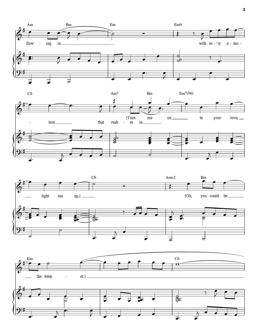The Keeper Piano, Vocal, Guitar scores gallery preview page 3