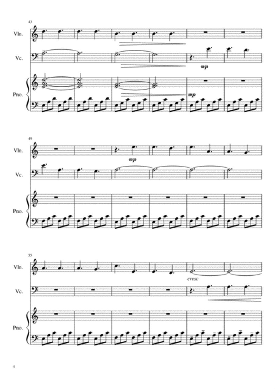Downton Abbey - The Suite Piano Trio scores gallery preview page 4